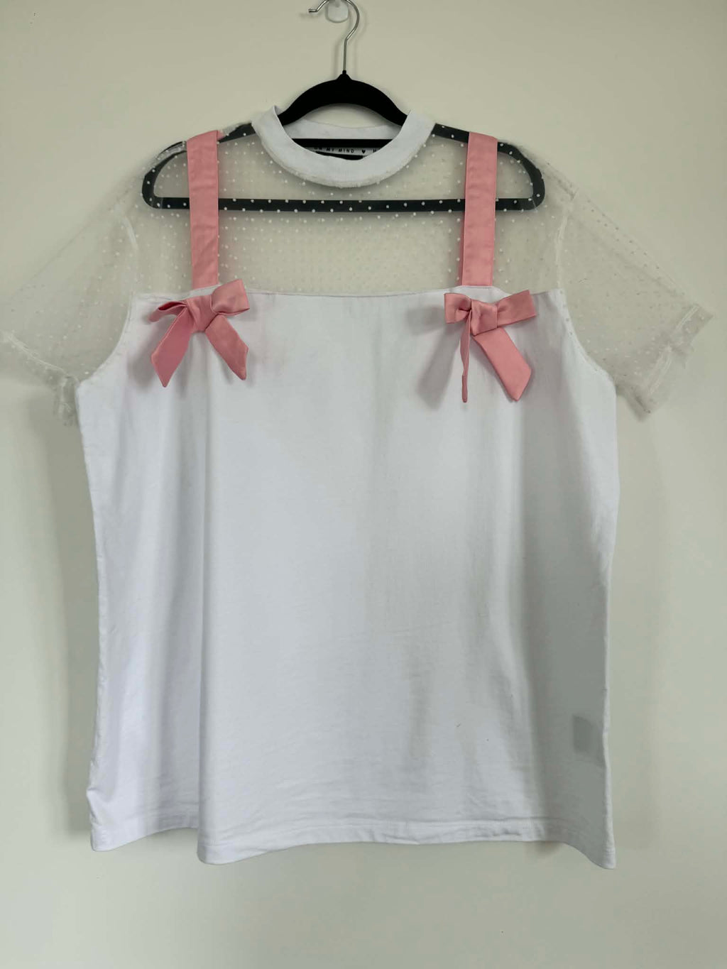 Lazy Oaf Tied Up Bow T-Shirt (Size S/M)