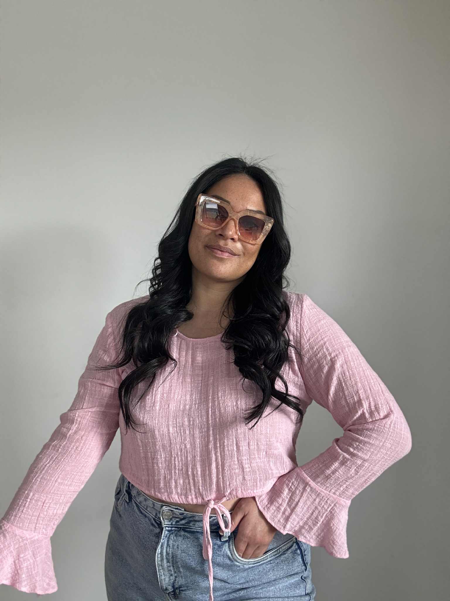 Glassons Pale Pink Top (Size 12 - 14)