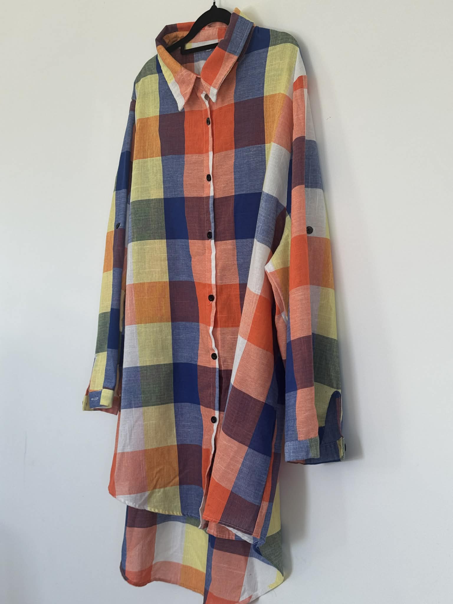 Oversized Checkered Shirt (Size 16 - 4XL)