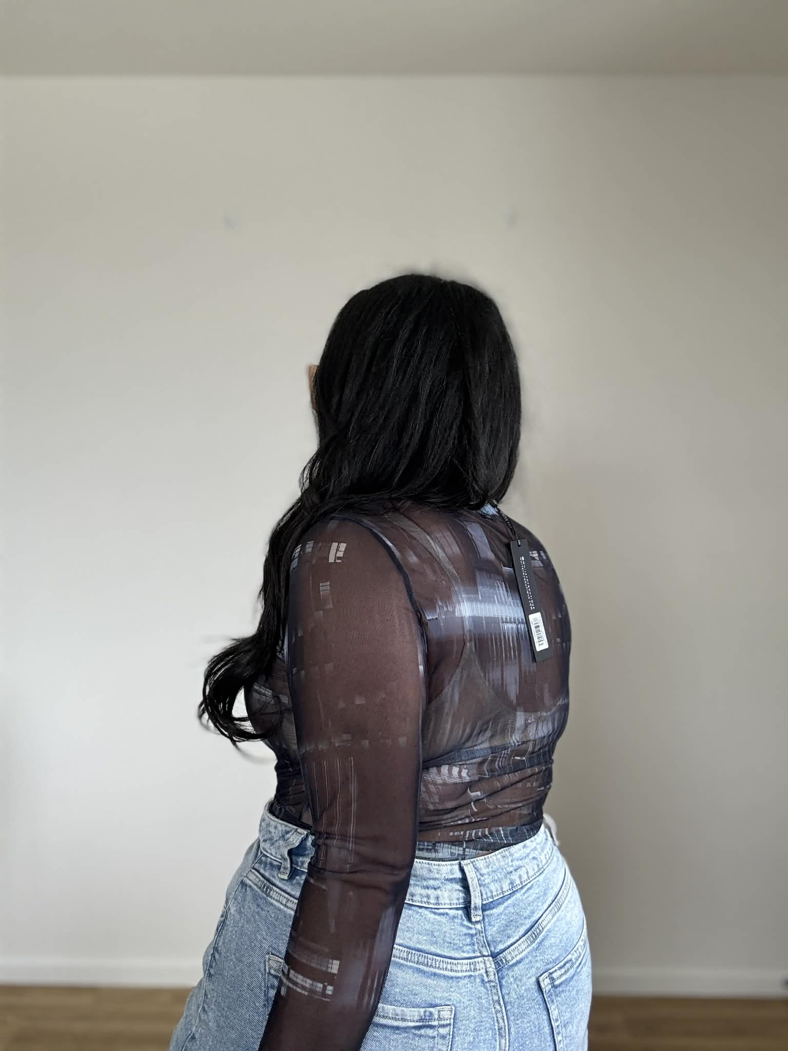 White Fox Mesh Crop (Size 14 - 16)