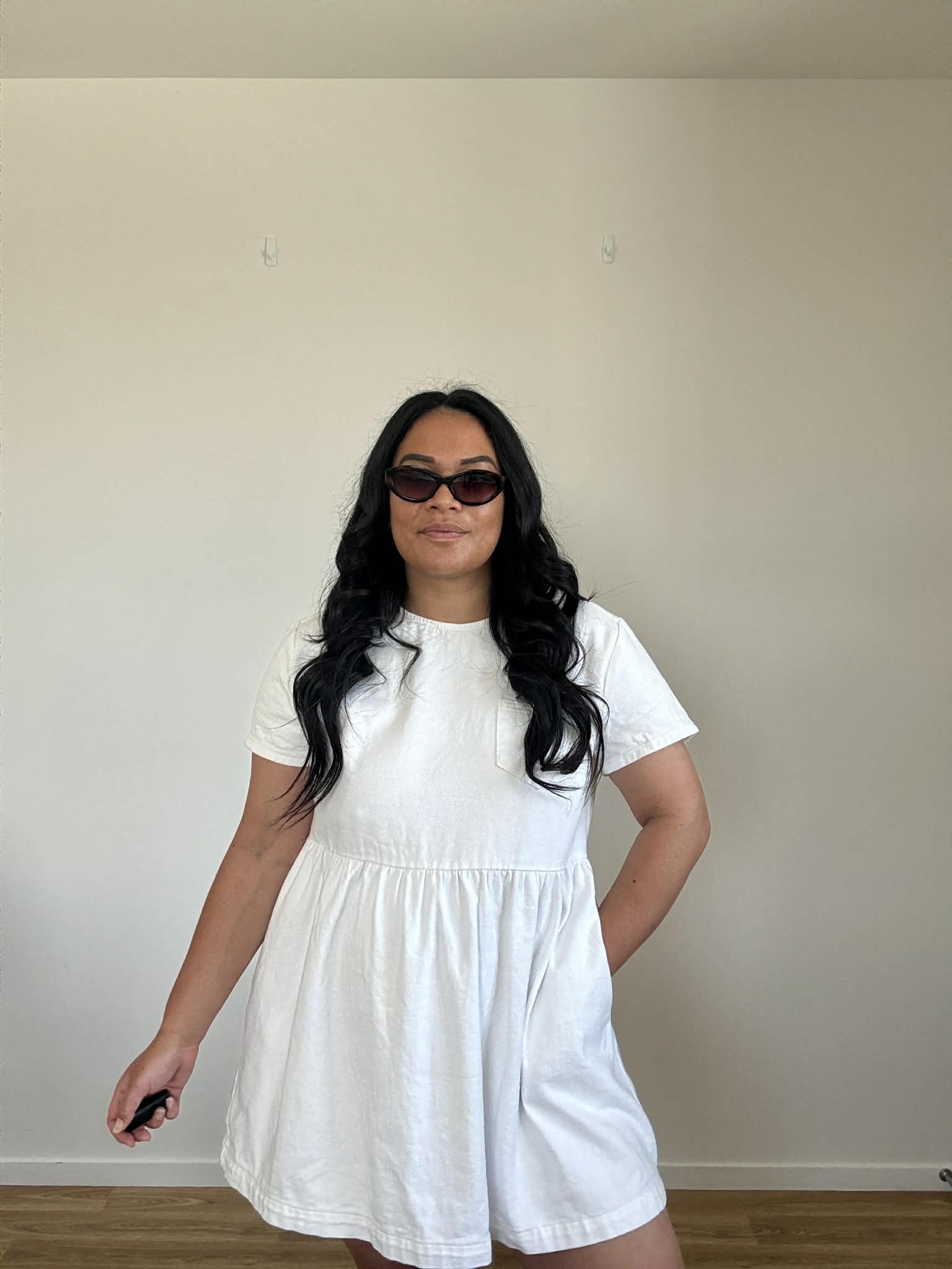 Huffer White Denim Mini (Size 14)