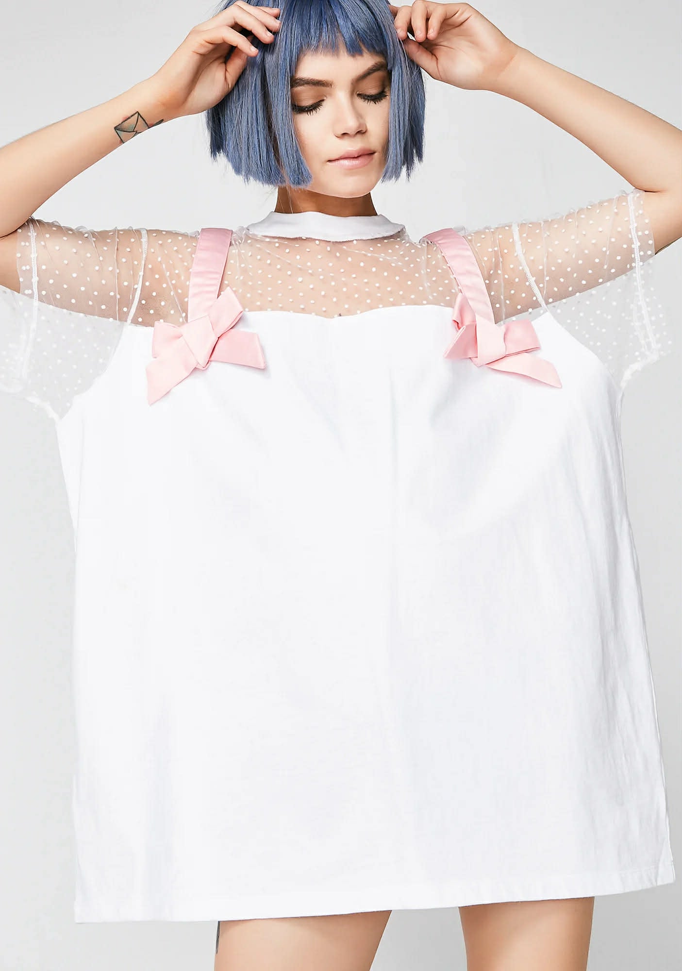 Lazy Oaf Tied Up Bow T-Shirt (Size S/M)