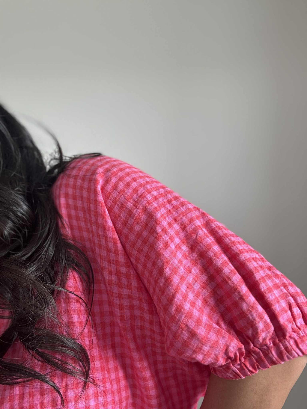 Zest Hot Pink Checkered Top (Size 16 - 18)