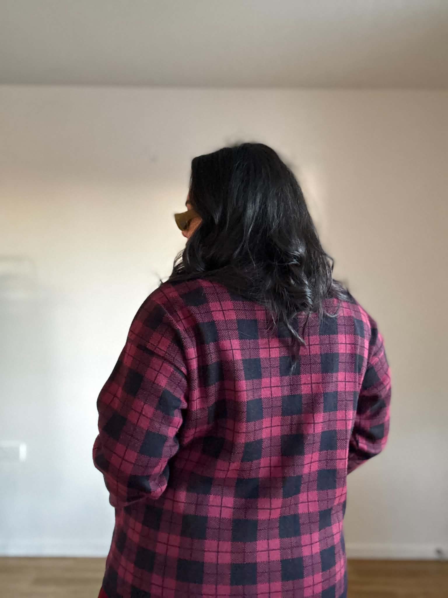 Styleknit Check Cardigan (Size 12 - 16)*