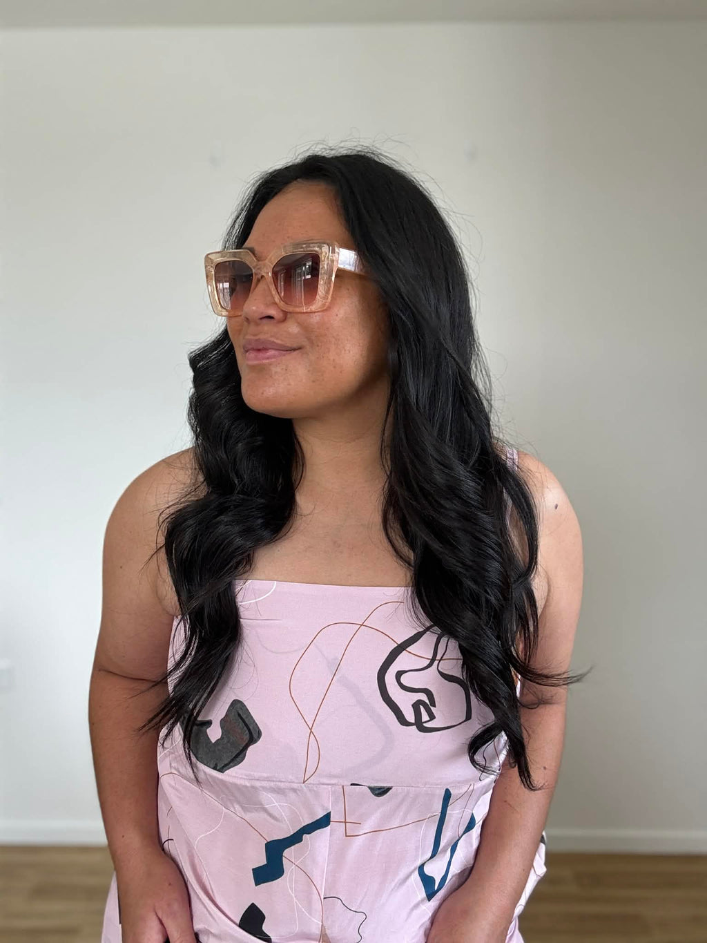 Nyne Mural Jumpsuit Pink (Size 14)