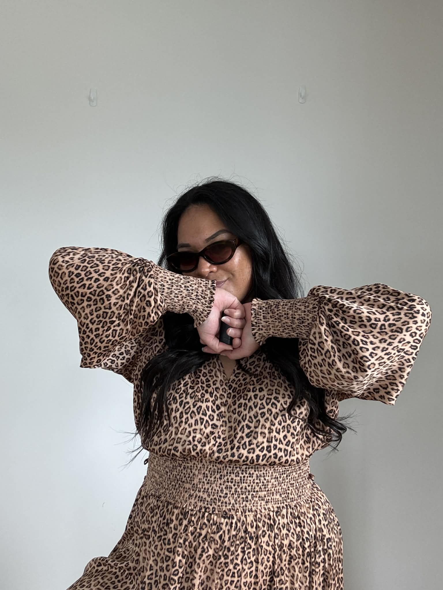 Oliver Black Leopard Dress (Size 16)