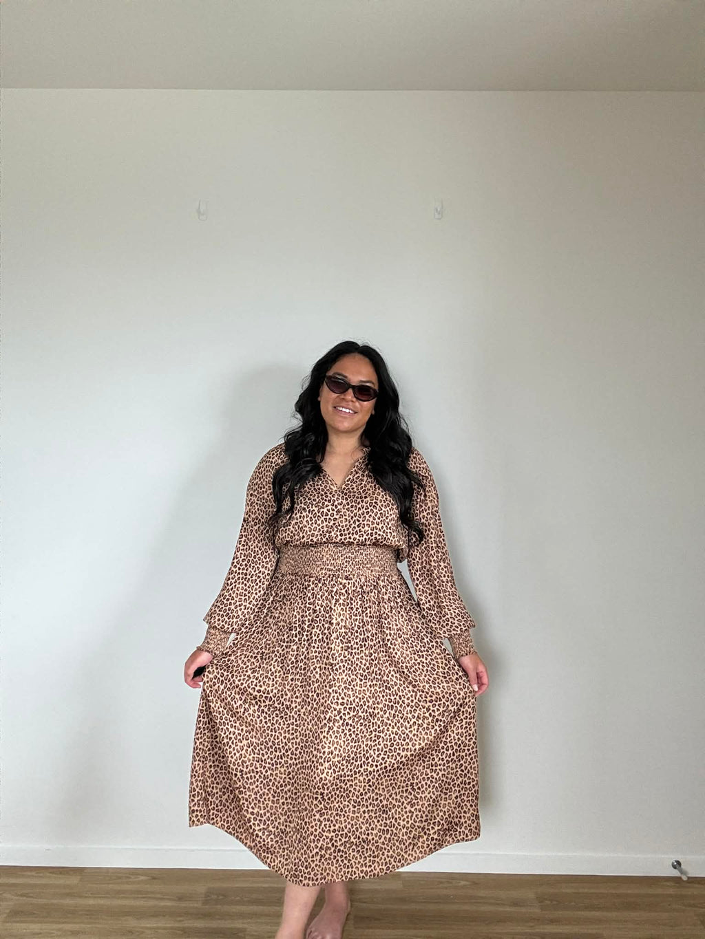 Oliver Black Leopard Dress (Size 16)