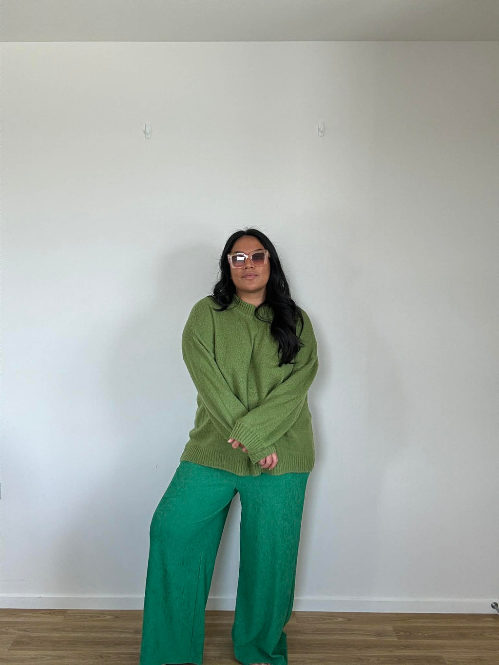 Dotti Wide Leg Pant Green (Size 16)