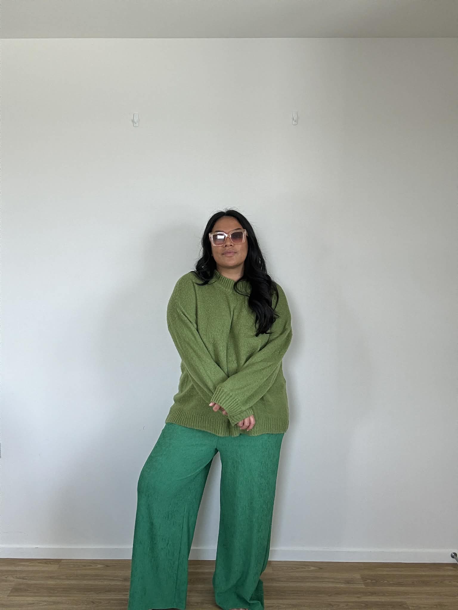 Dotti Wide Leg Pant Green (Size 16)