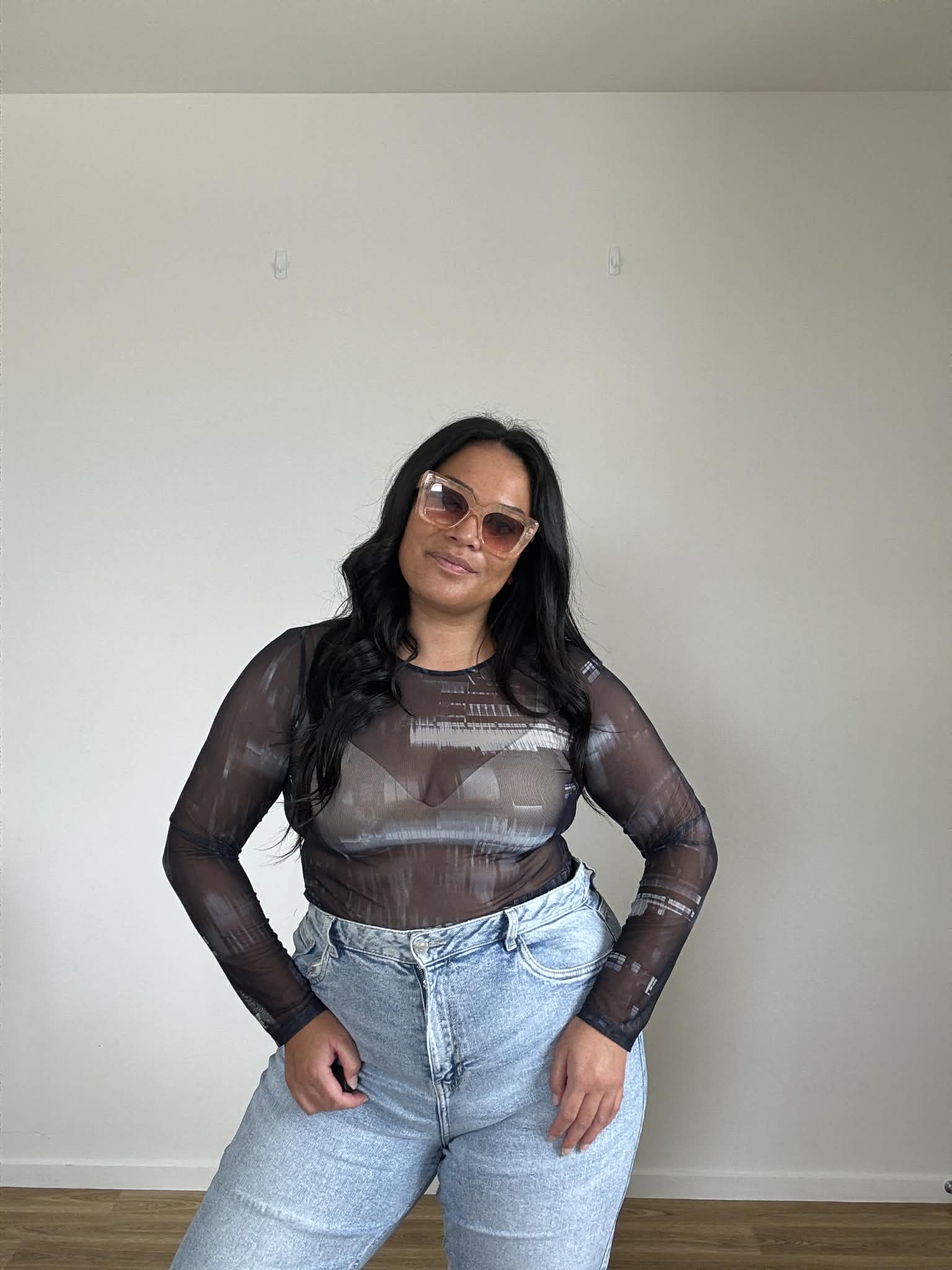 White Fox Mesh Crop (Size 14 - 16)