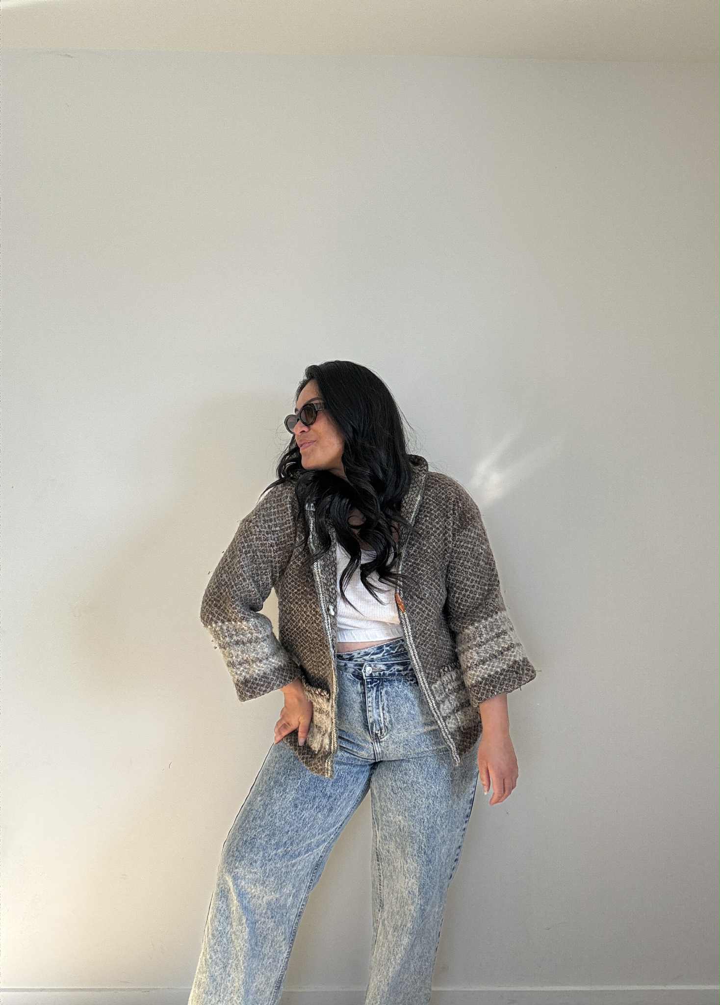 Hand Knitted Cardi (Size 10 - 12)