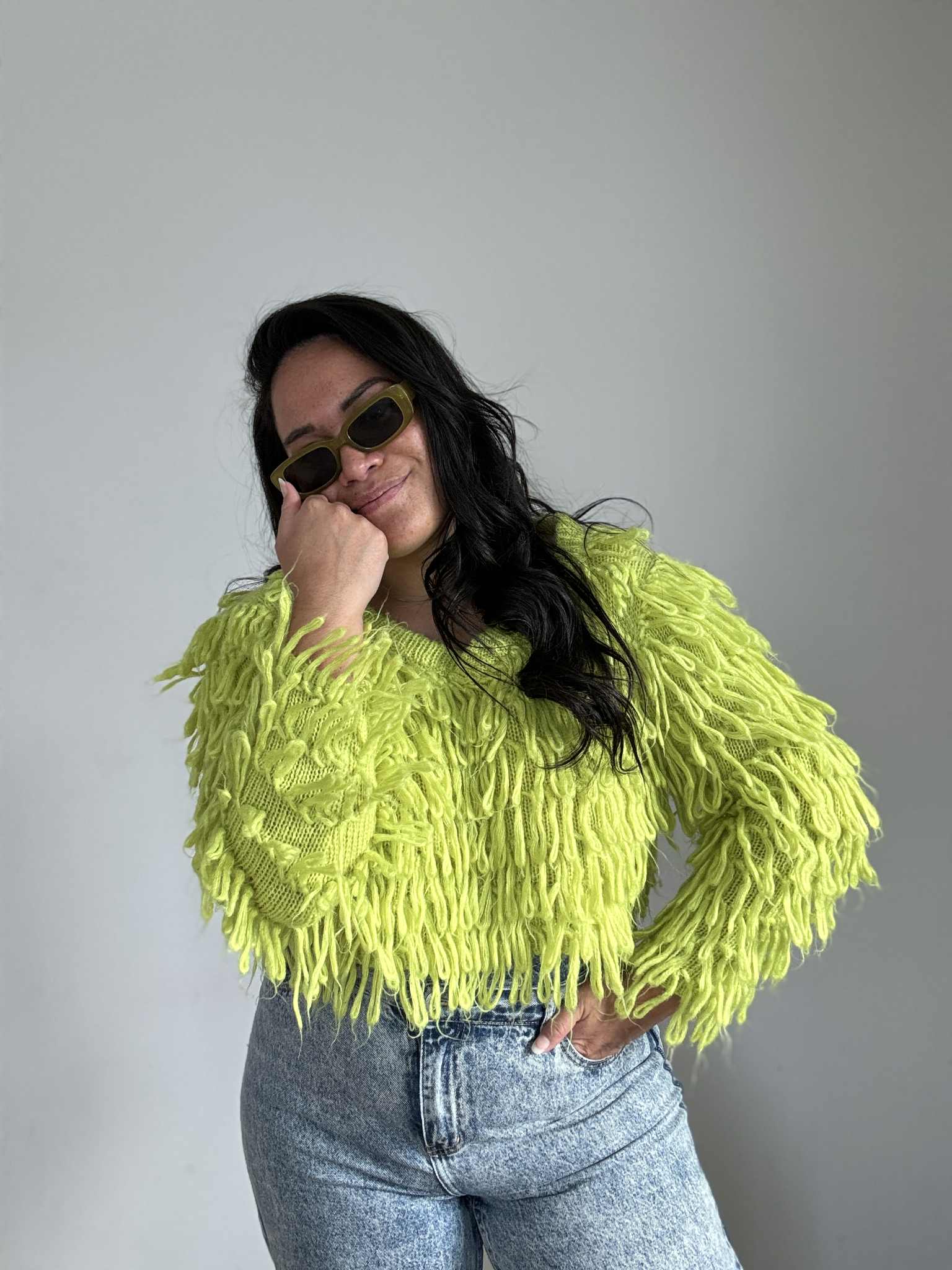 Paper Heart Lime Crop (Size 10 - 12)