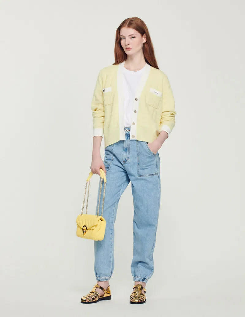 Sandro Butter Yellow Cardigan (Size 6 - 8) *