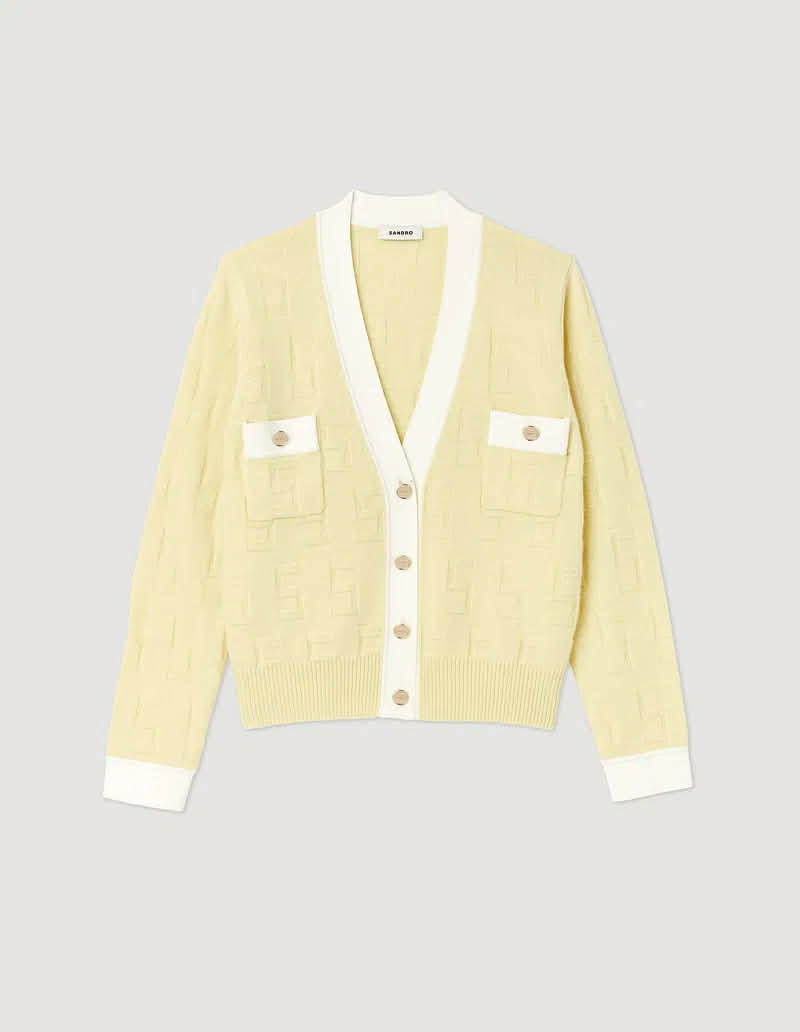 Sandro Butter Yellow Cardigan (Size 6 - 8) *