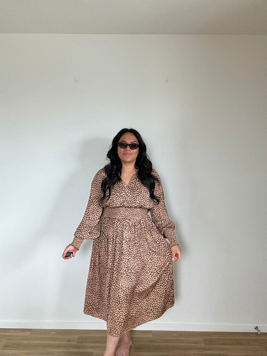 Oliver Black Leopard Dress (Size 16)