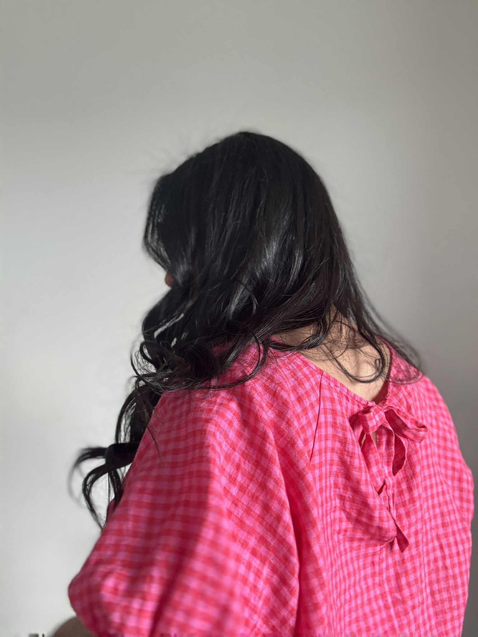 Zest Hot Pink Checkered Top (Size 16 - 18)