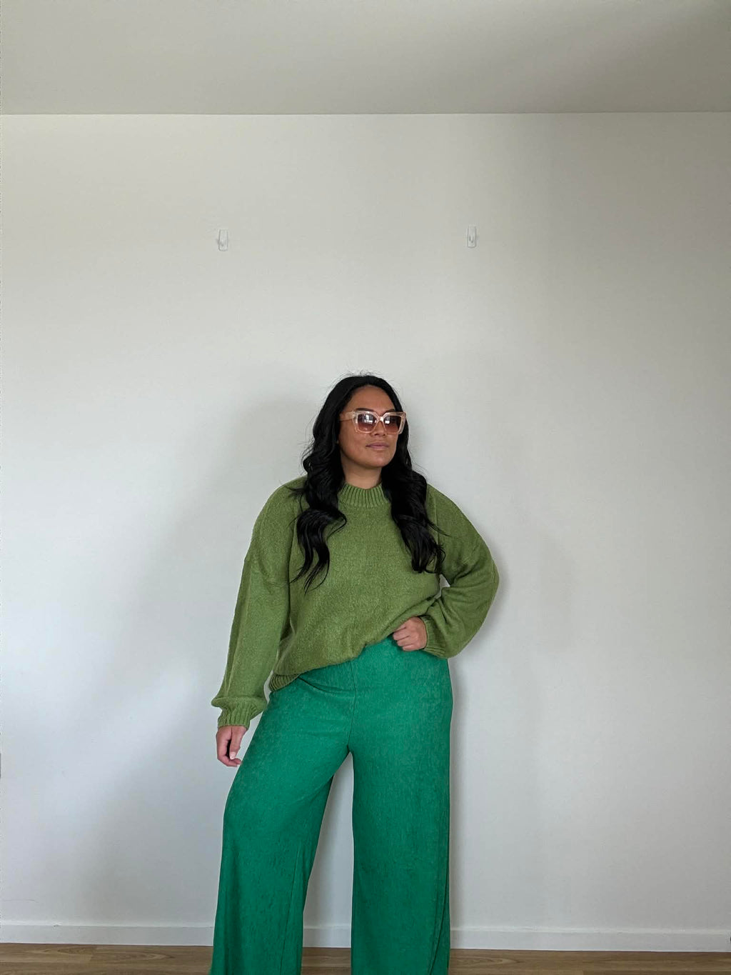 Dotti Wide Leg Pant Green (Size 16)