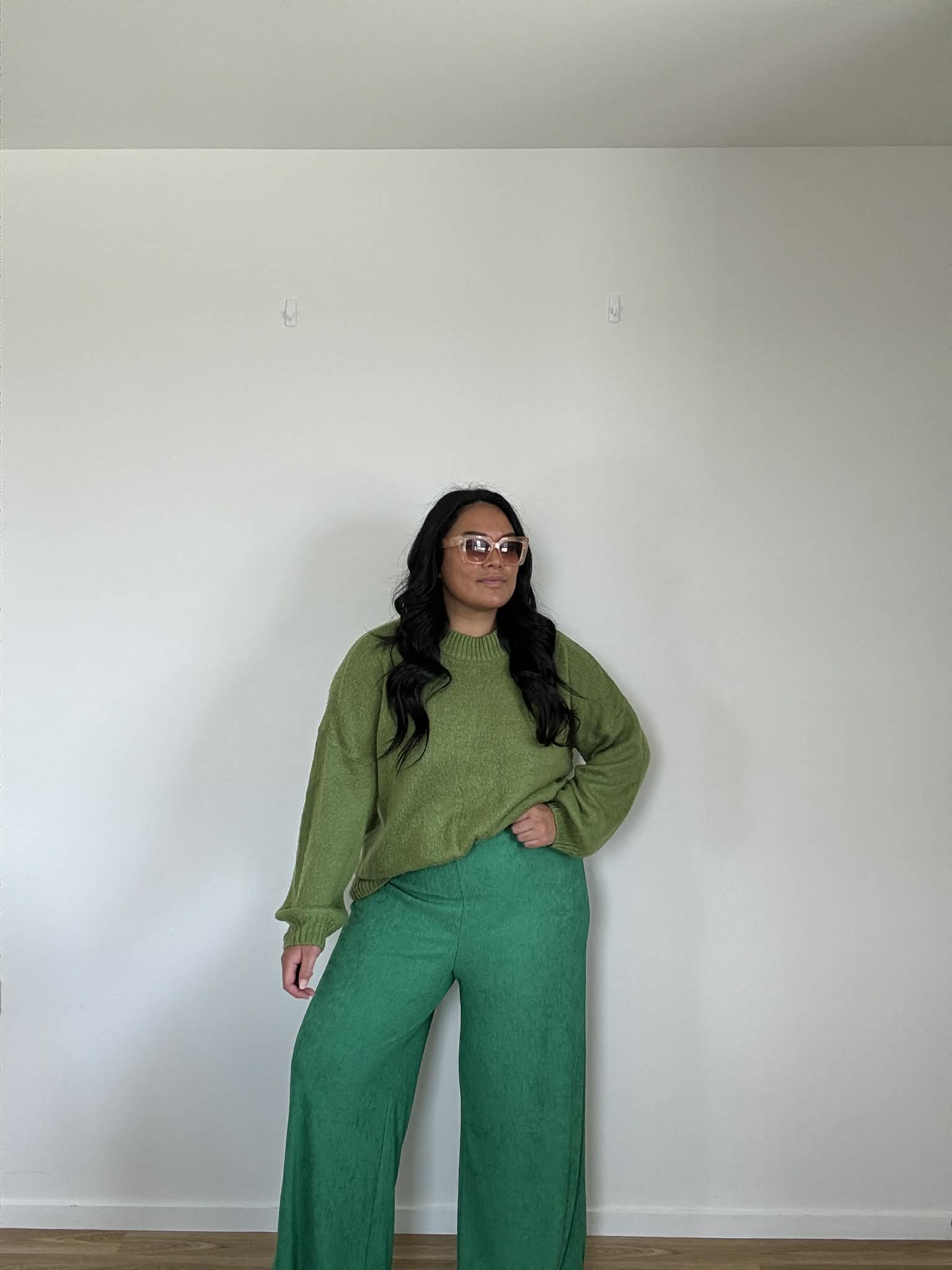 Dotti Wide Leg Pant Green (Size 16)