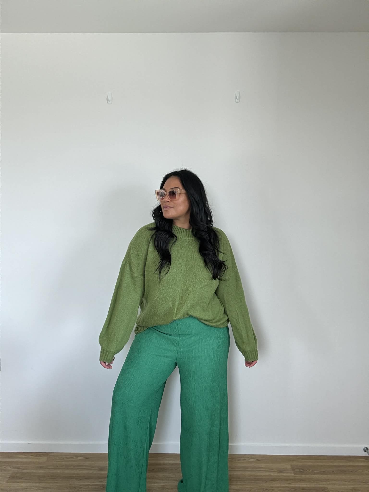 Dotti Wide Leg Pant Green (Size 16)