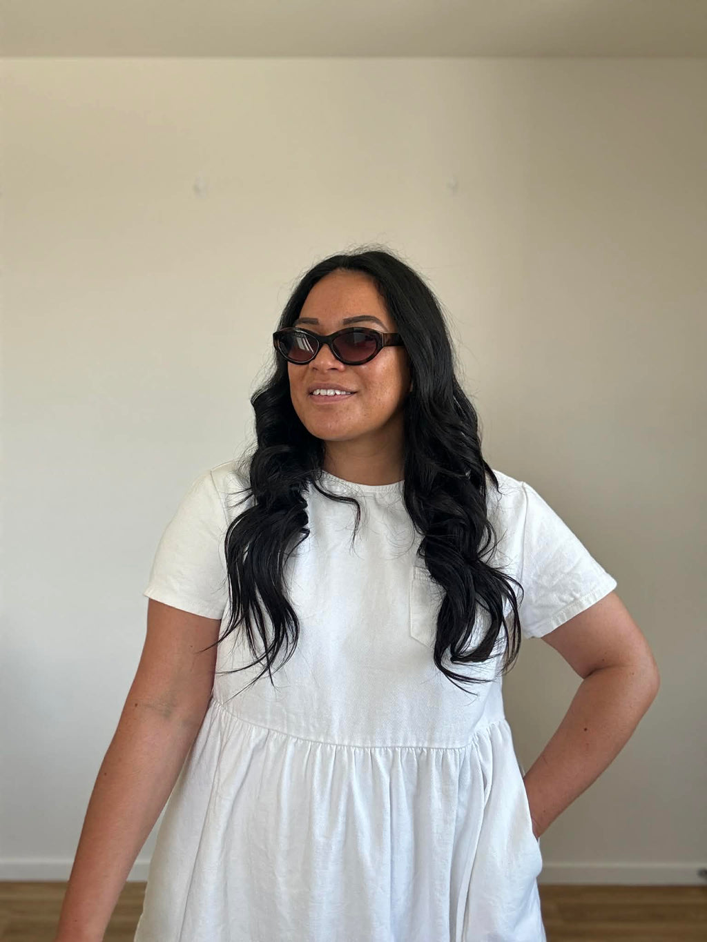 Huffer White Denim Mini (Size 14)