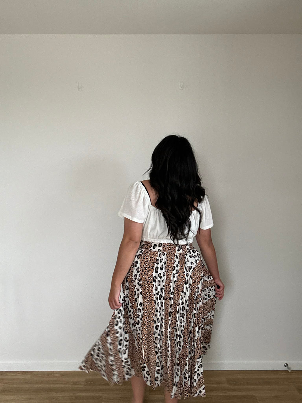 Portmans Animal Print Skirt (Size 16)