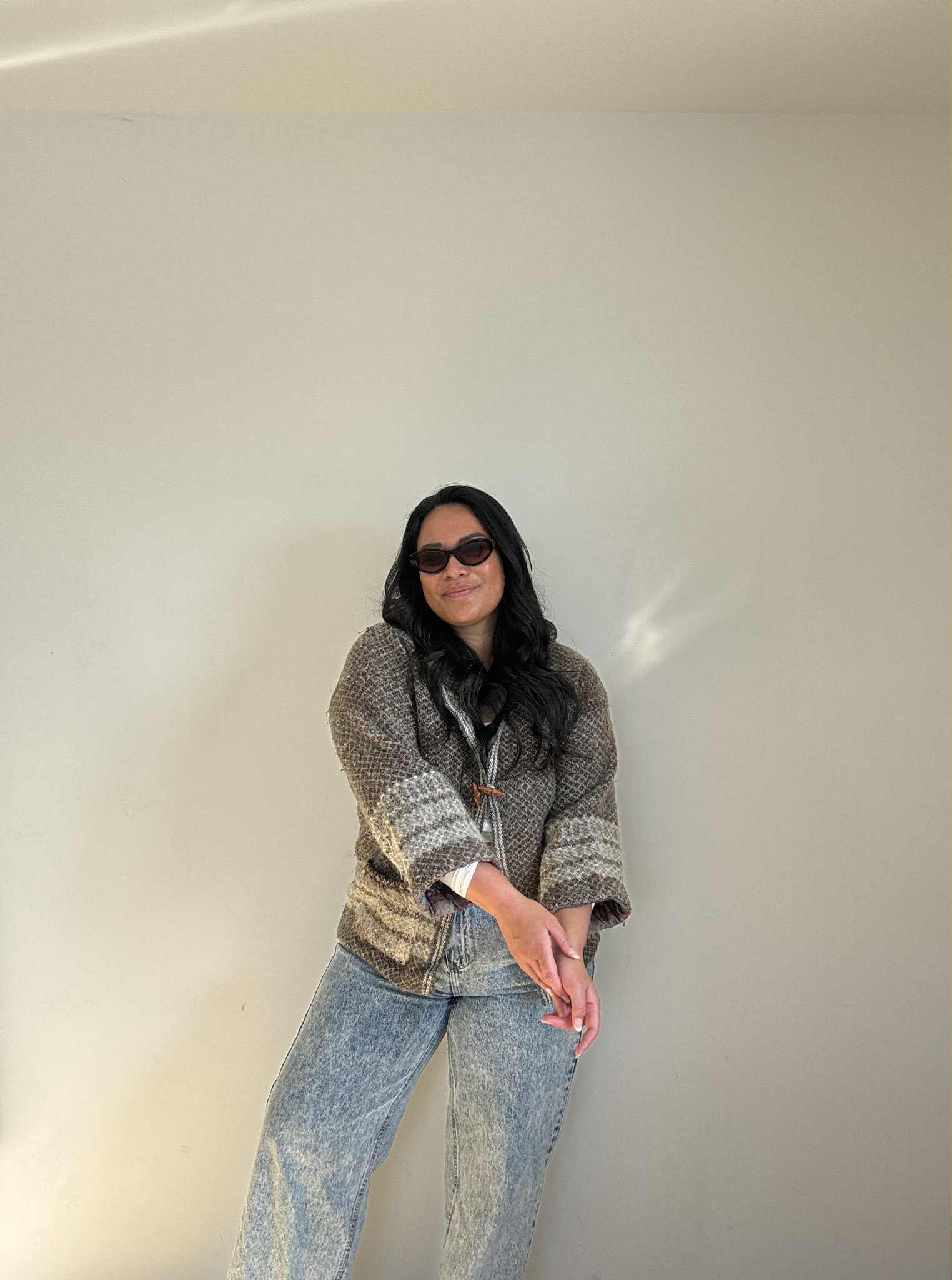 Hand Knitted Cardi (Size 10 - 12)