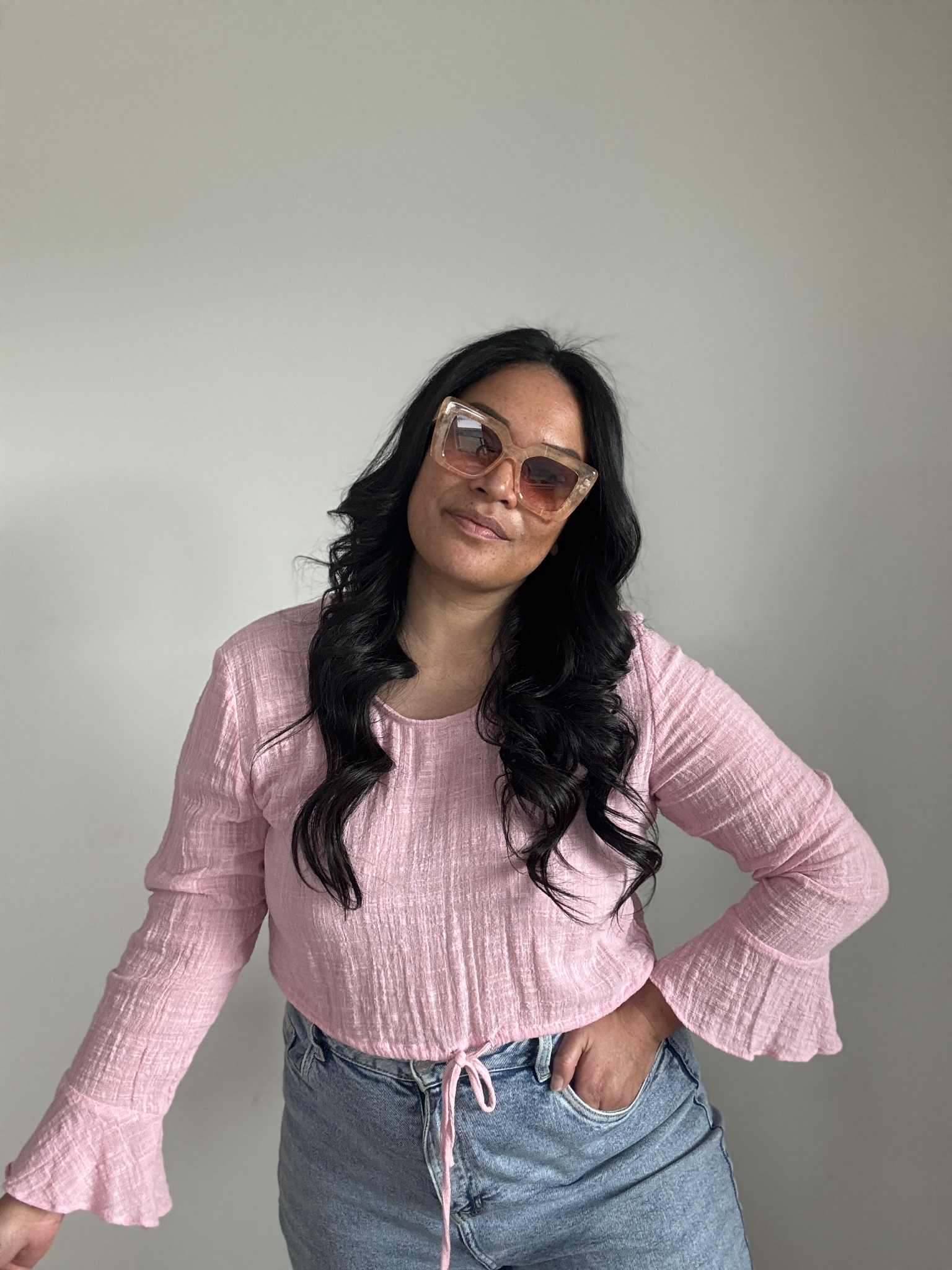 Glassons Pale Pink Top (Size 12 - 14)