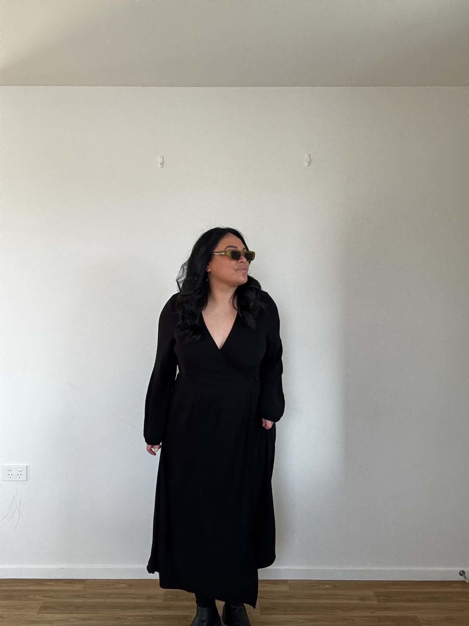 Stella & Gemma Black Wrap Dress (Size 16)