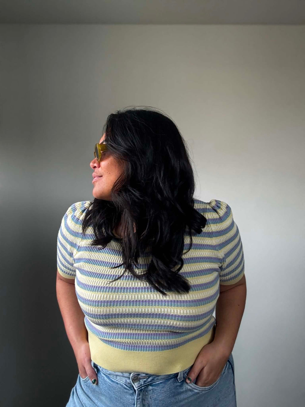 The Lute Ribbed Cropped Top (Size 10 - 12)