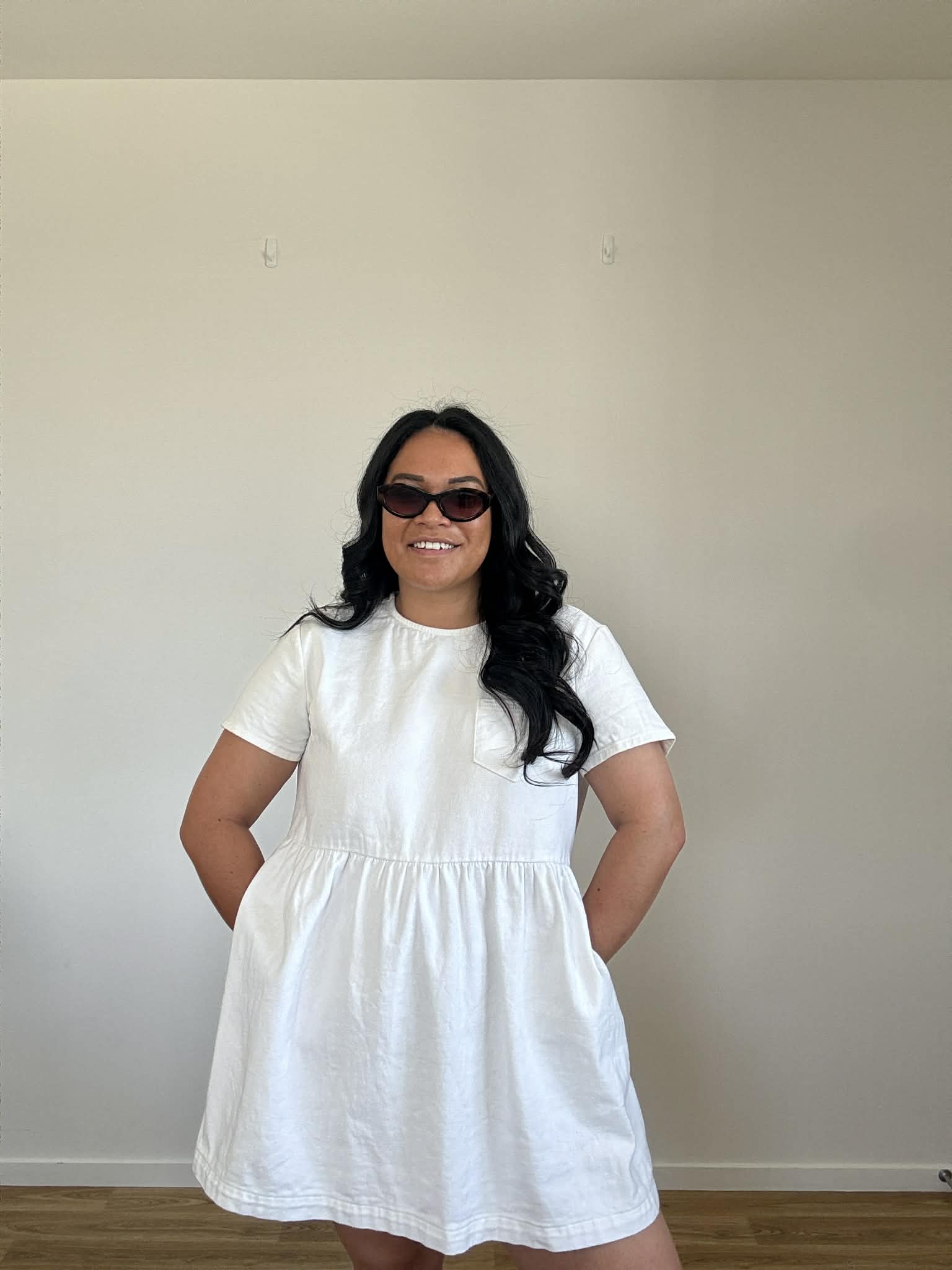 Huffer White Denim Mini (Size 14)