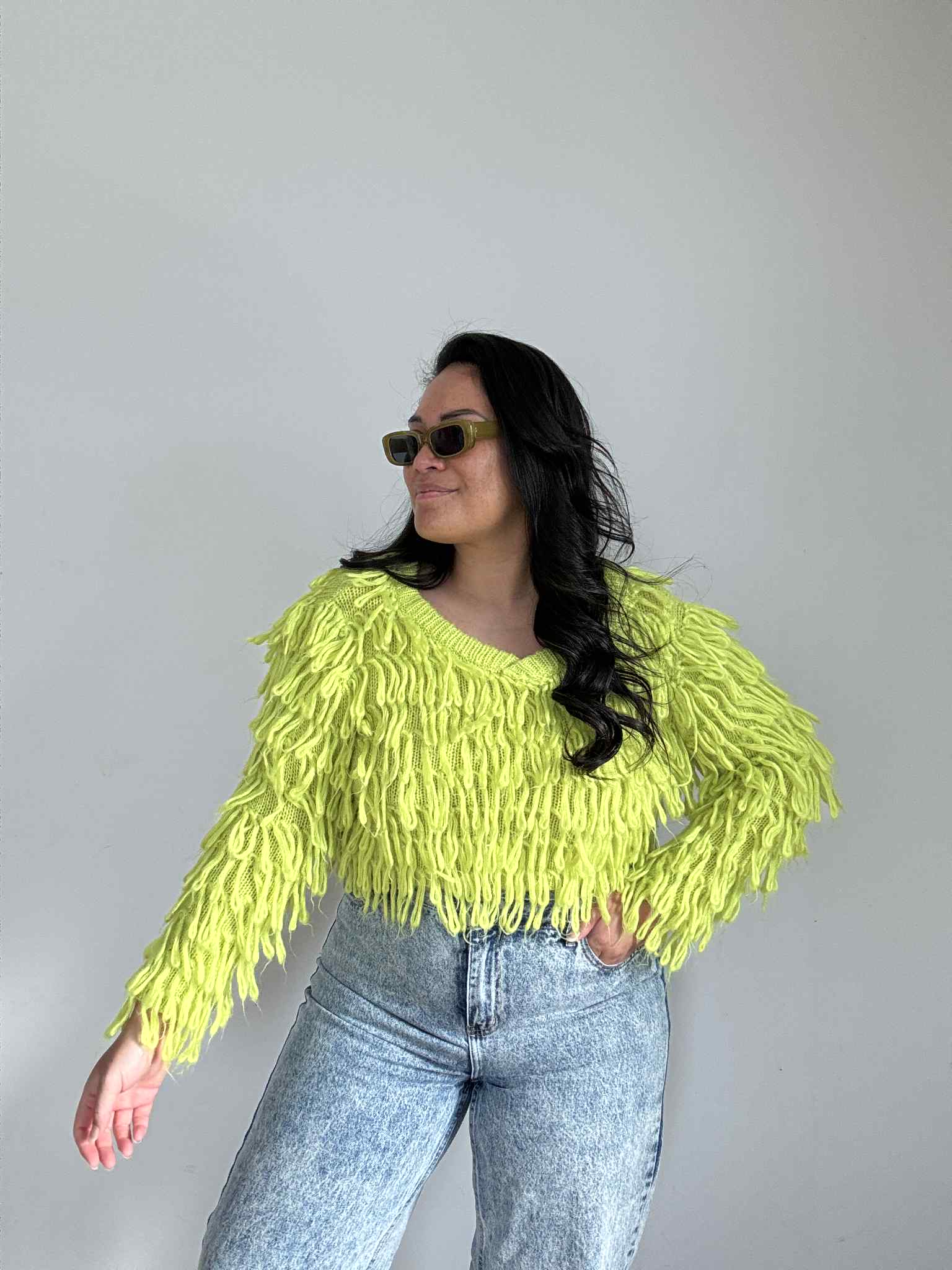 Paper Heart Lime Crop (Size 10 - 12)