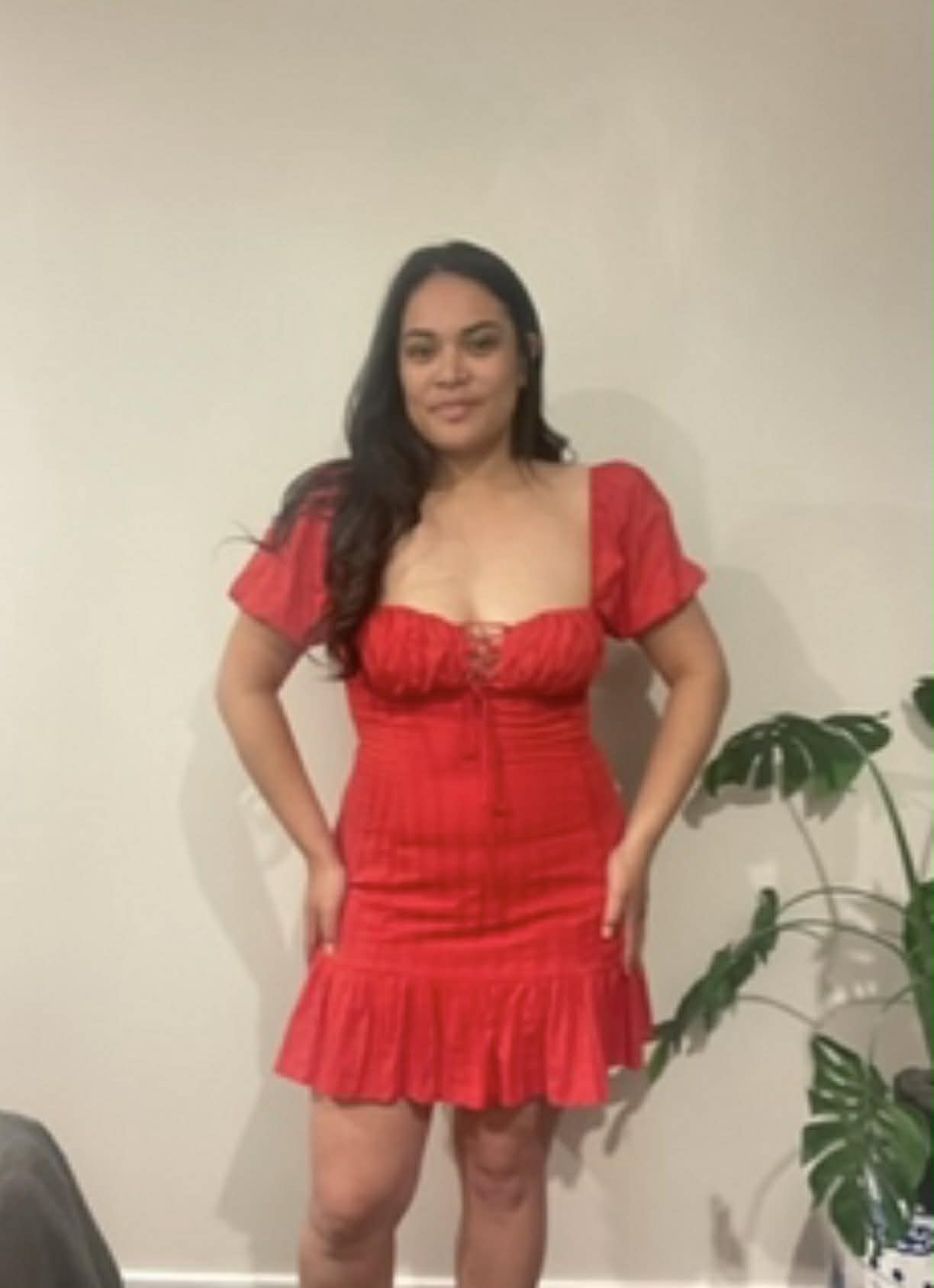 Red Runaway Mini Dress (Size 12 - 14)