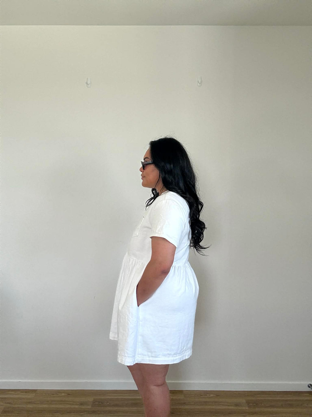 Huffer White Denim Mini (Size 14)