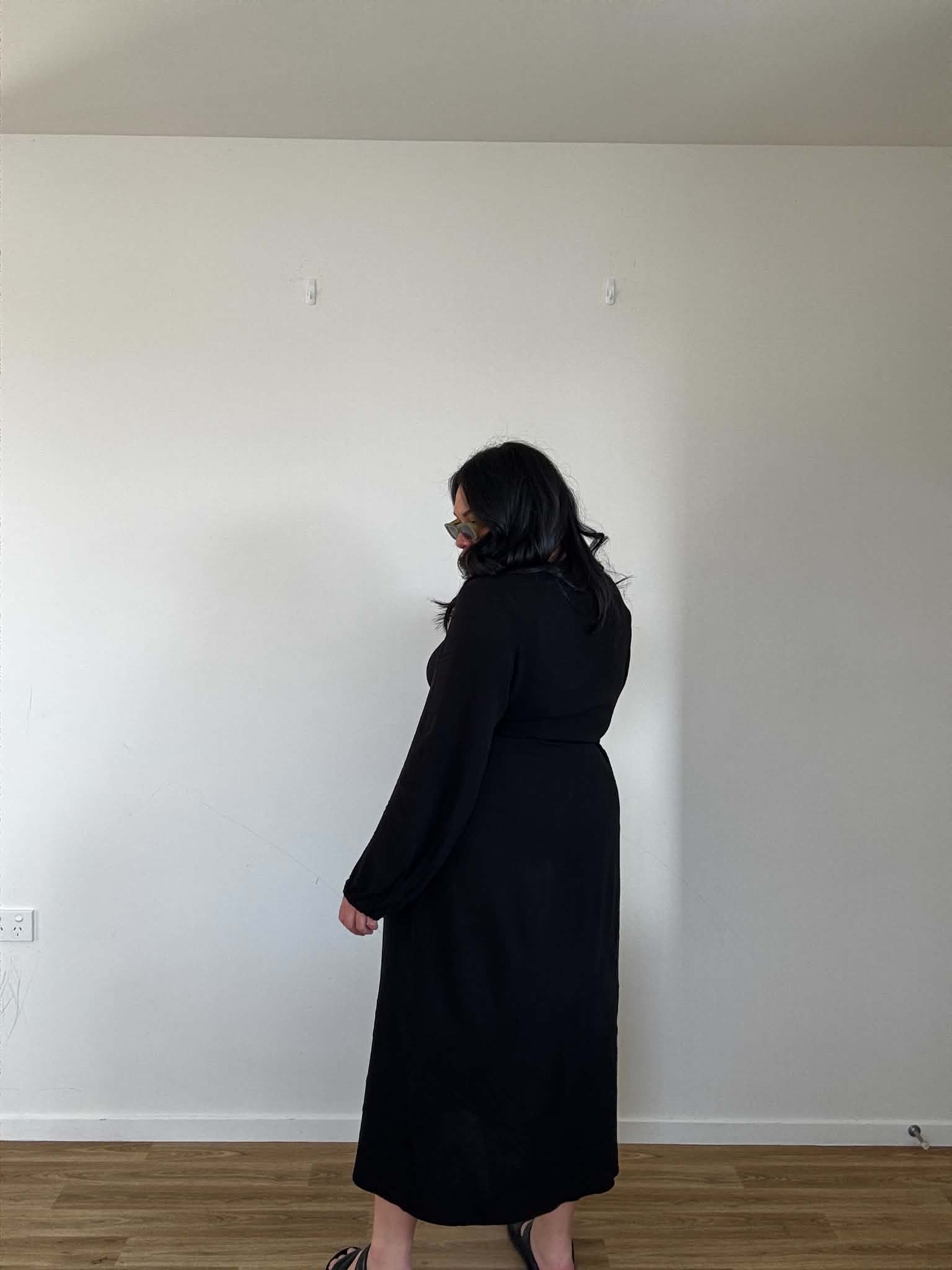 Stella & Gemma Black Wrap Dress (Size 16)
