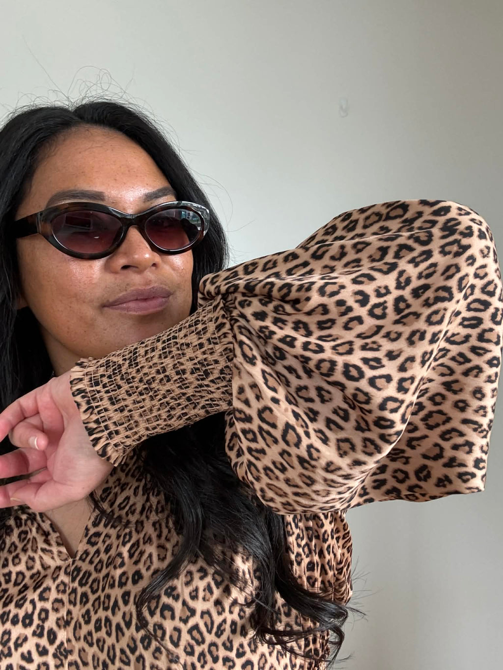 Oliver Black Leopard Dress (Size 16)