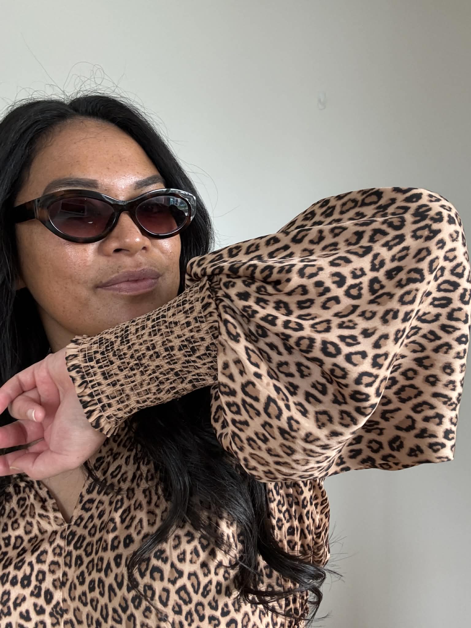 Oliver Black Leopard Dress (Size 16)