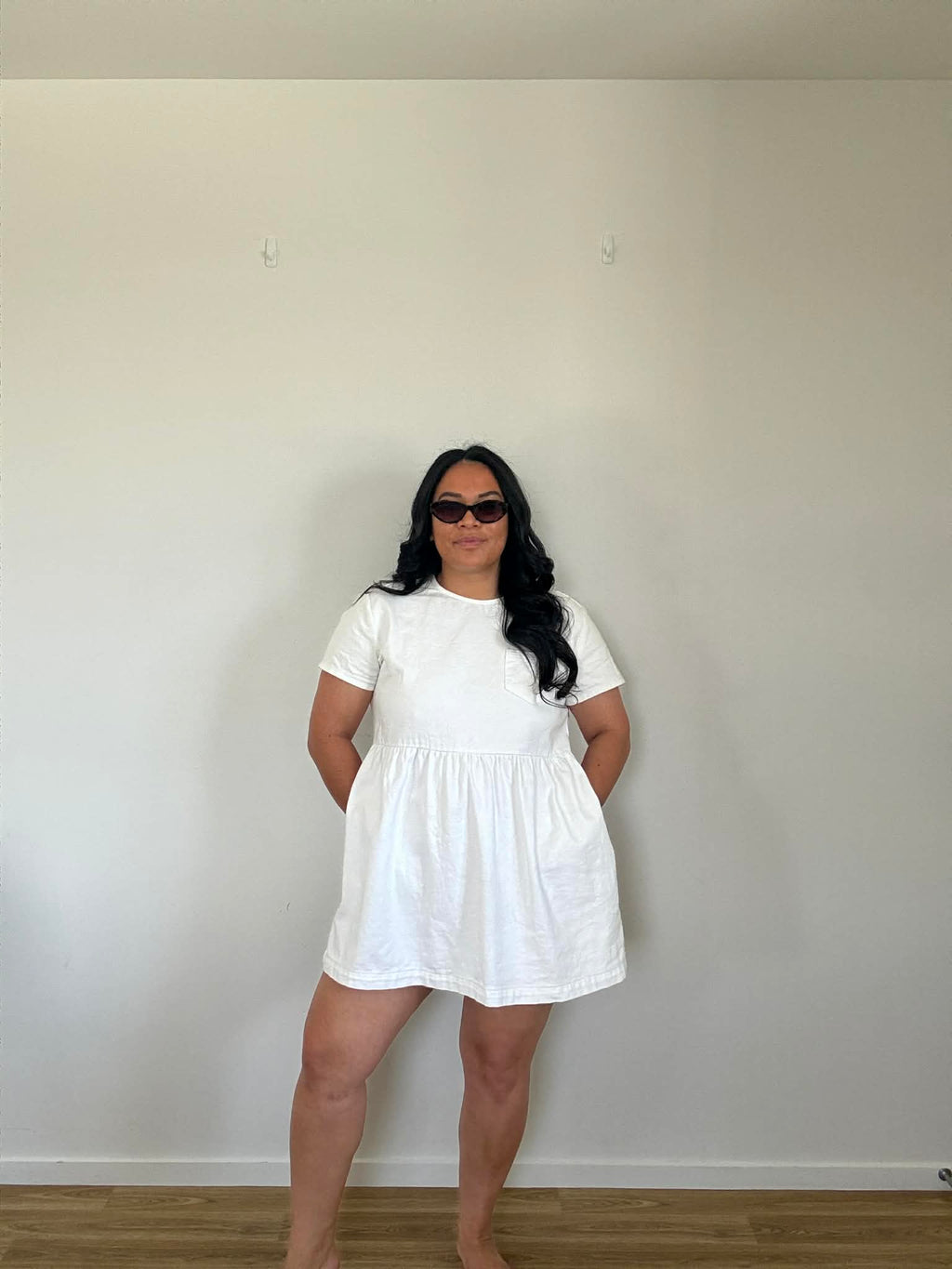 Huffer White Denim Mini (Size 14)