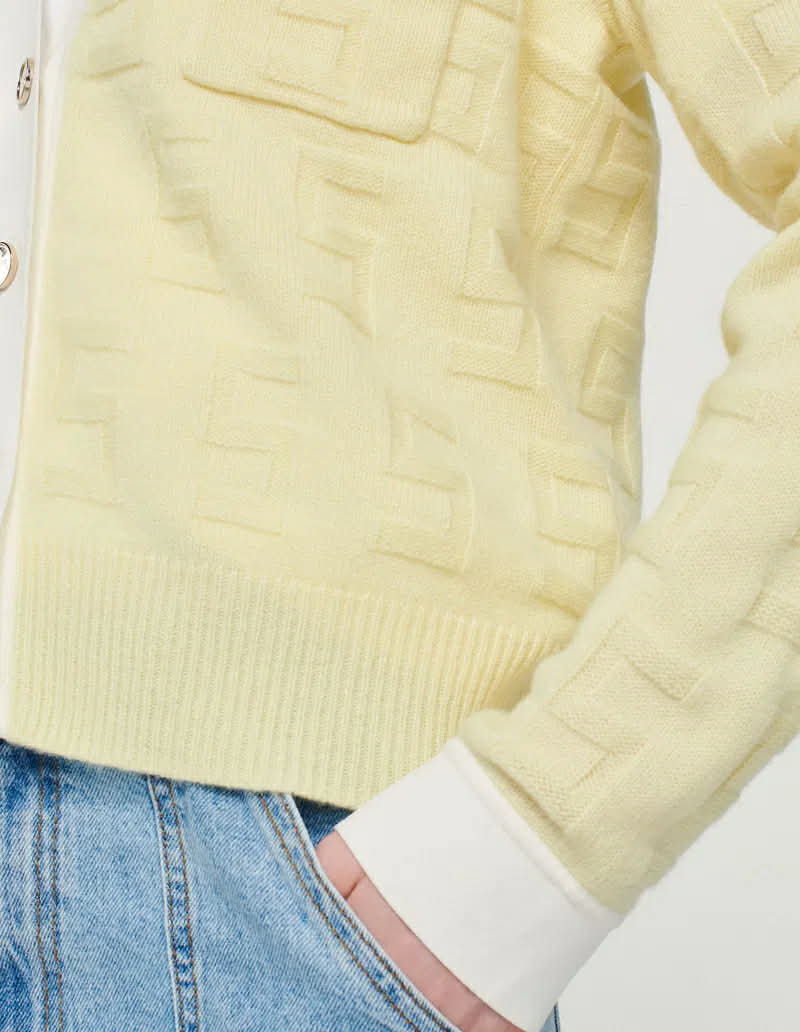 Sandro Butter Yellow Cardigan (Size 6 - 8) *