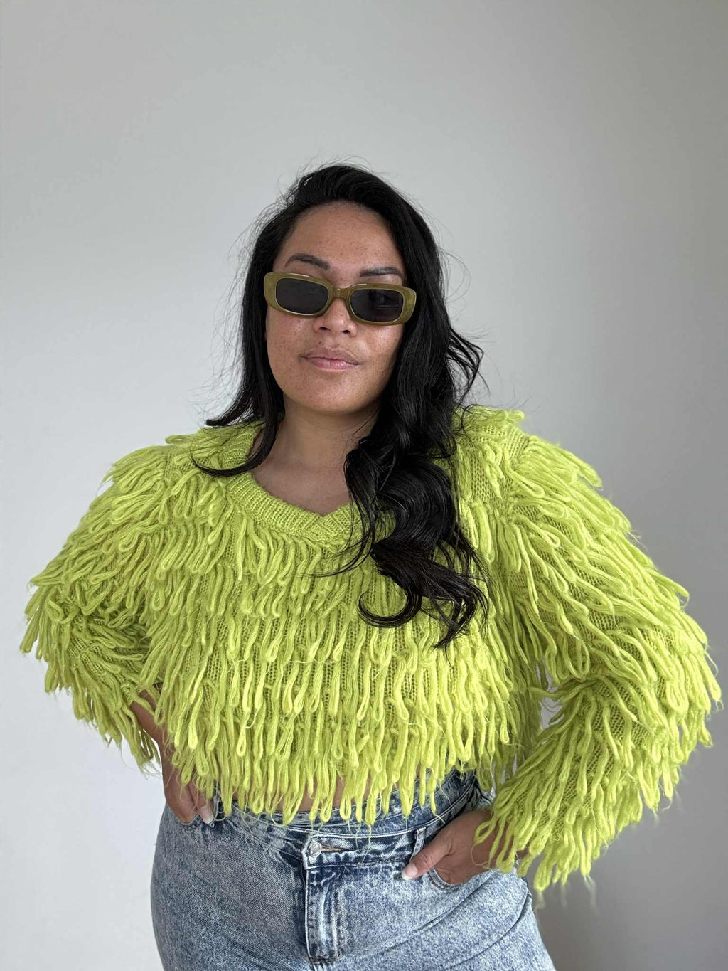 Paper Heart Lime Crop (Size 10 - 12)