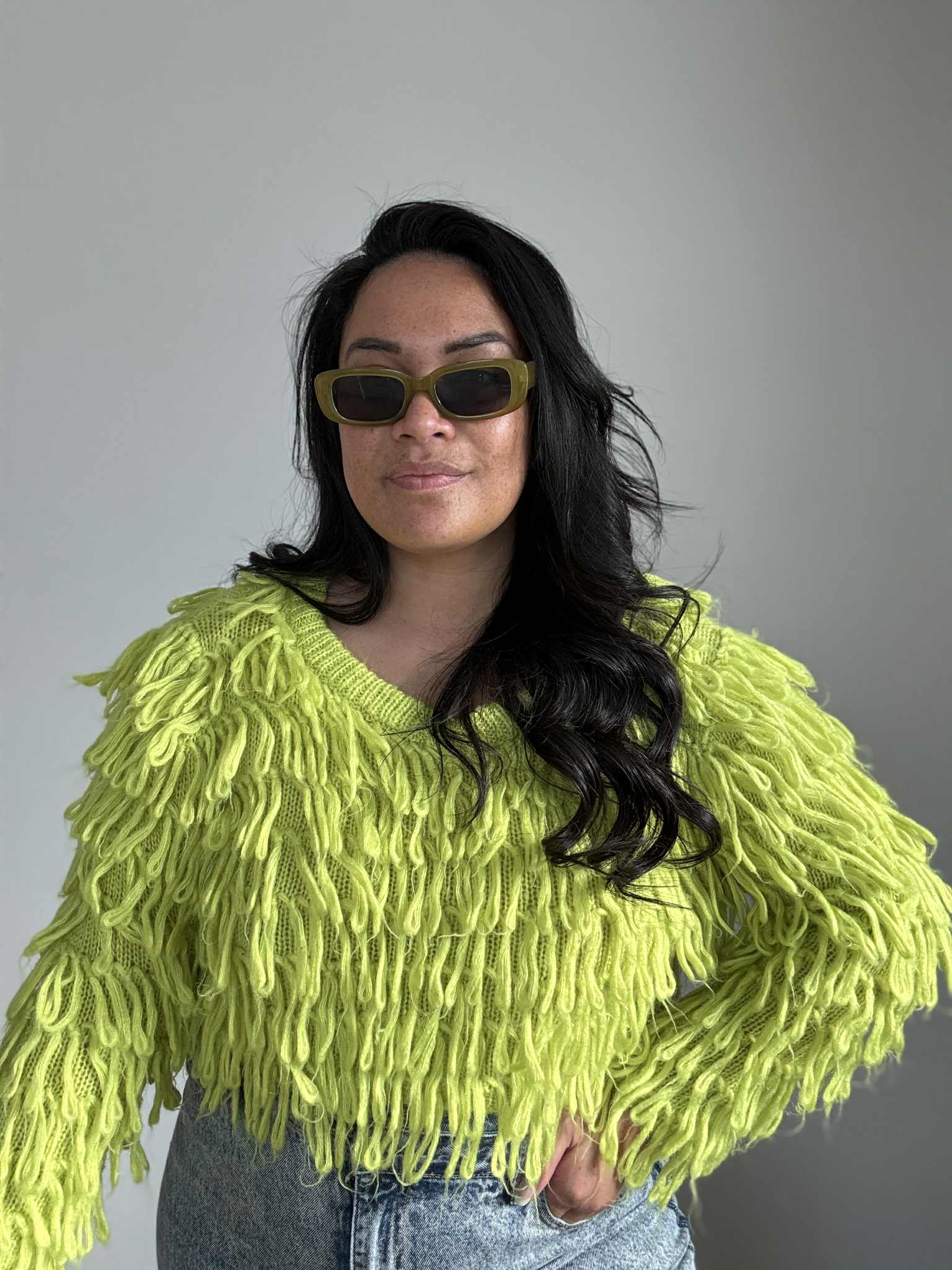 Paper Heart Lime Crop (Size 10 - 12)