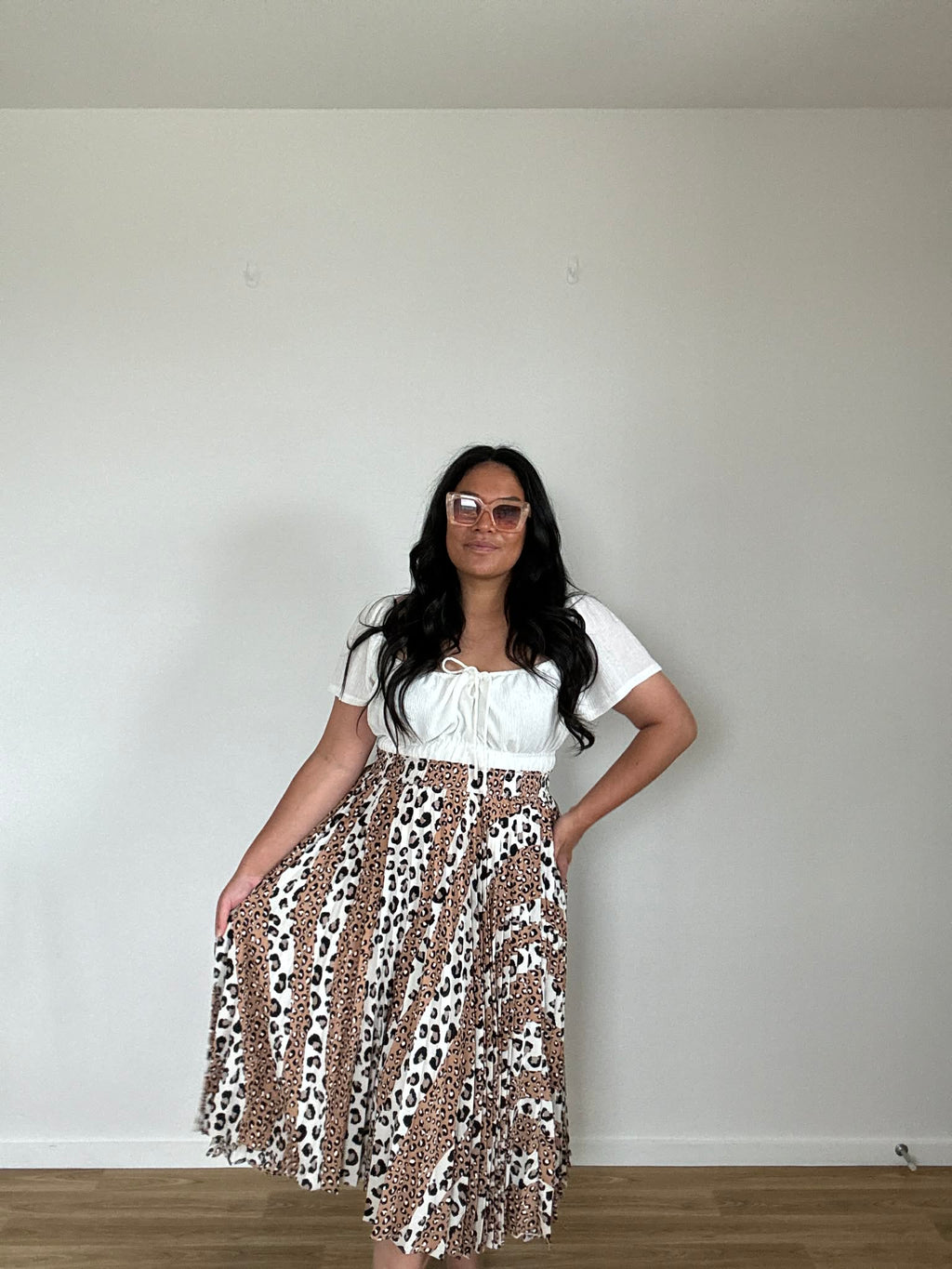 Portmans Animal Print Skirt (Size 16)