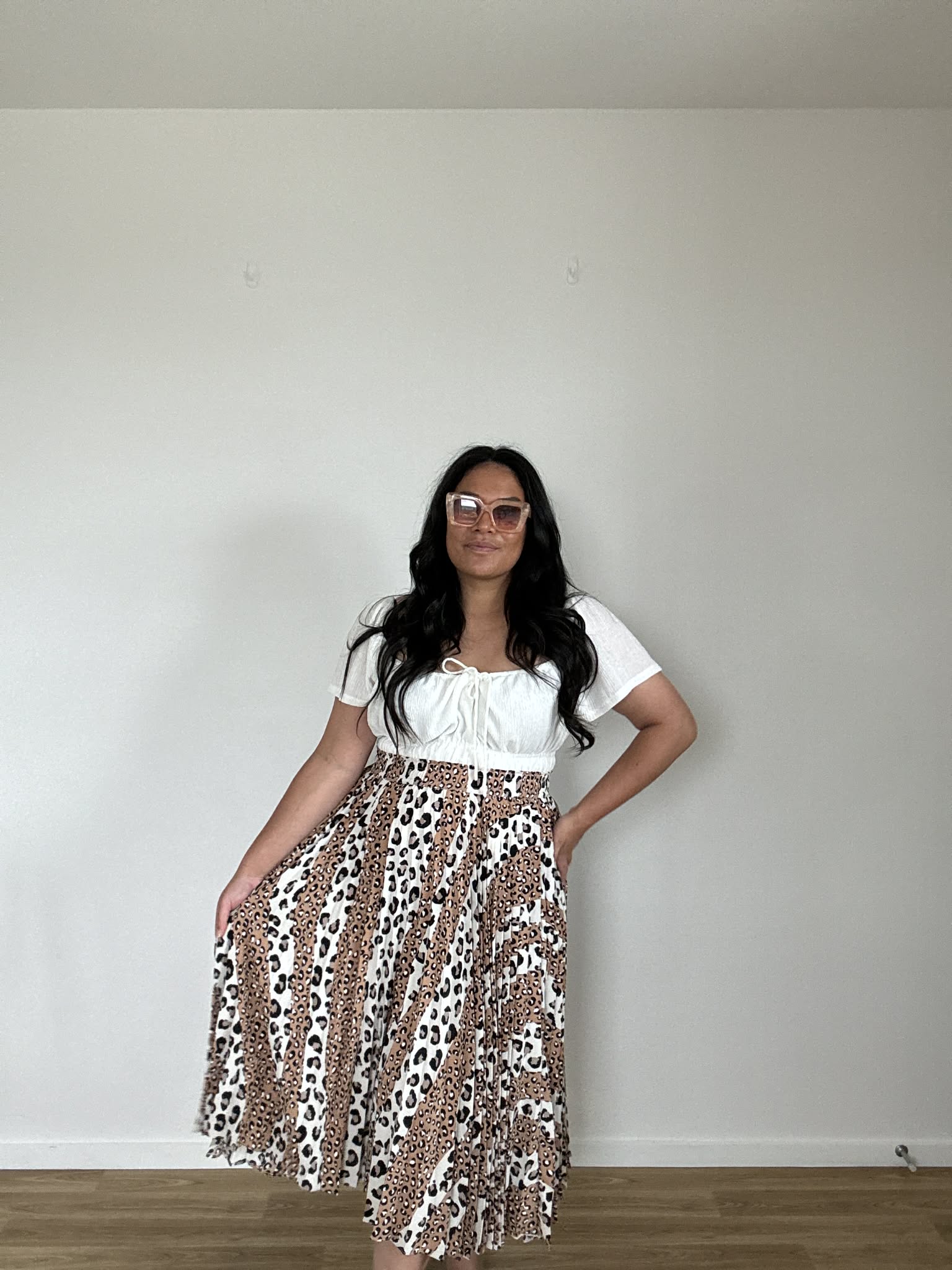 Portmans Animal Print Skirt (Size 16)