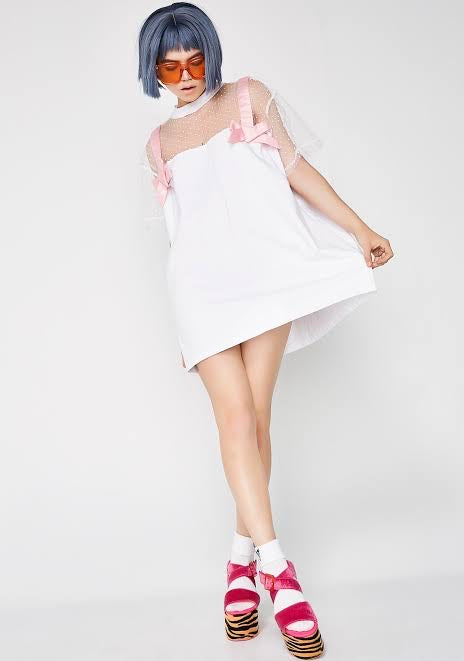 Lazy Oaf Tied Up Bow T-Shirt (Size S/M)