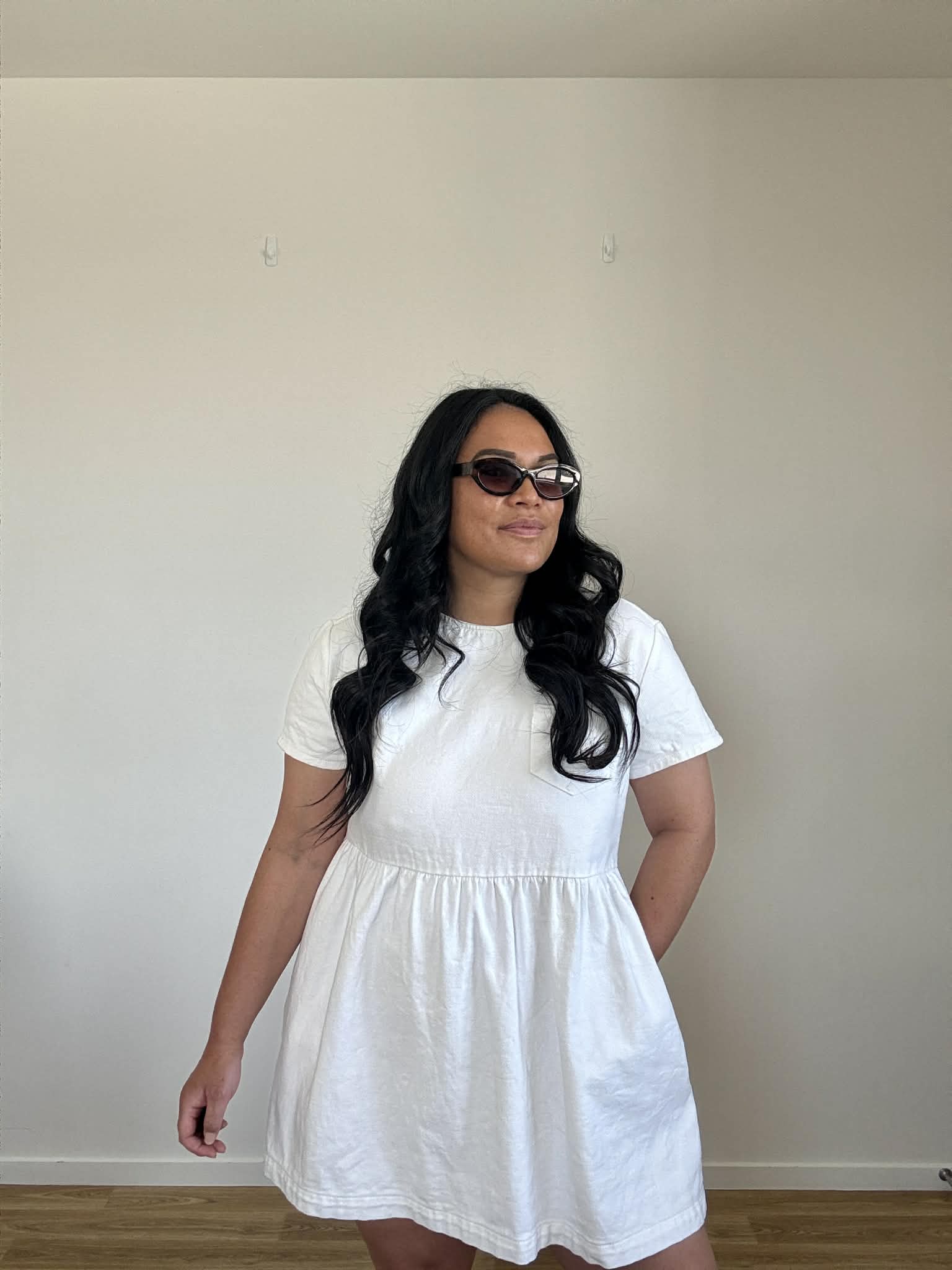 Huffer White Denim Mini (Size 14)