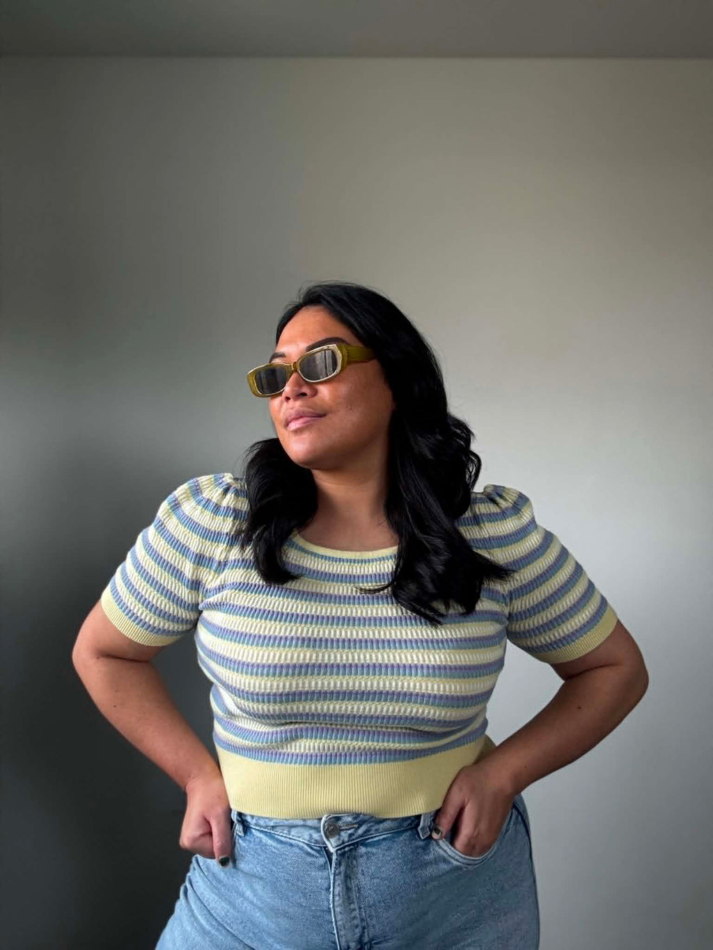 The Lute Ribbed Cropped Top (Size 10 - 12)