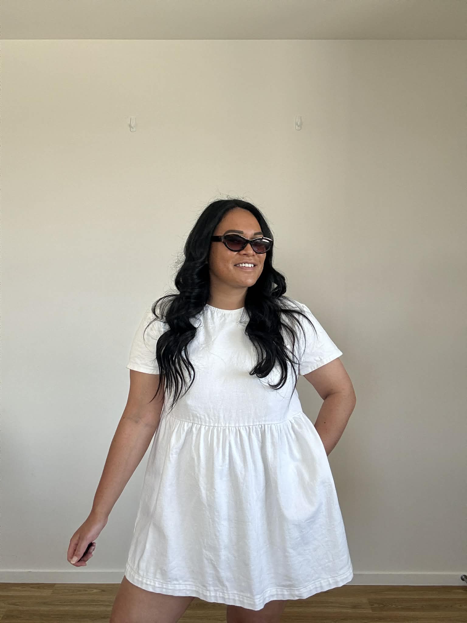 Huffer White Denim Mini (Size 14)